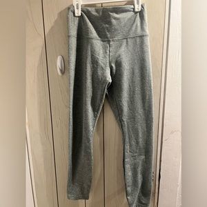 Green and white speckled leggings